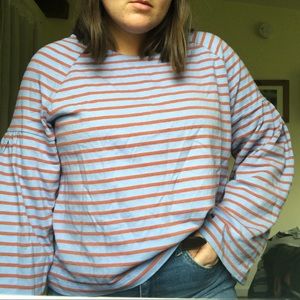 ❤️NWT madewell striped wide sleeve sweater